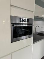 Nette Rechte Keuken Hoogglans Wit + Apparatuur GEDEMONTEERD, Enlèvement ou Envoi, Blanc, Bois, Brillant ou Laqué