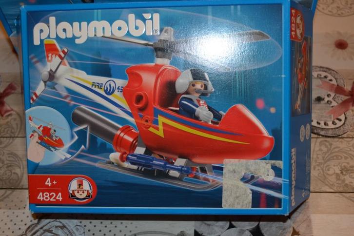 Playmobil 4824 Brandweerhelikopter, Kinderen en Baby's, Speelgoed | Playmobil, Gebruikt, Complete set, Ophalen of Verzenden
