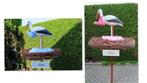 Mooi Geboortebord / geboorteborden of ooievaar met nest, Kinderen en Baby's, Ophalen, Nieuw, Geboortebord