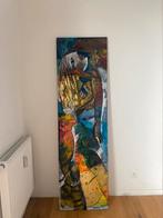 Large abstract painting artist Necky Sodikin - 50 x 175 cm, Ophalen