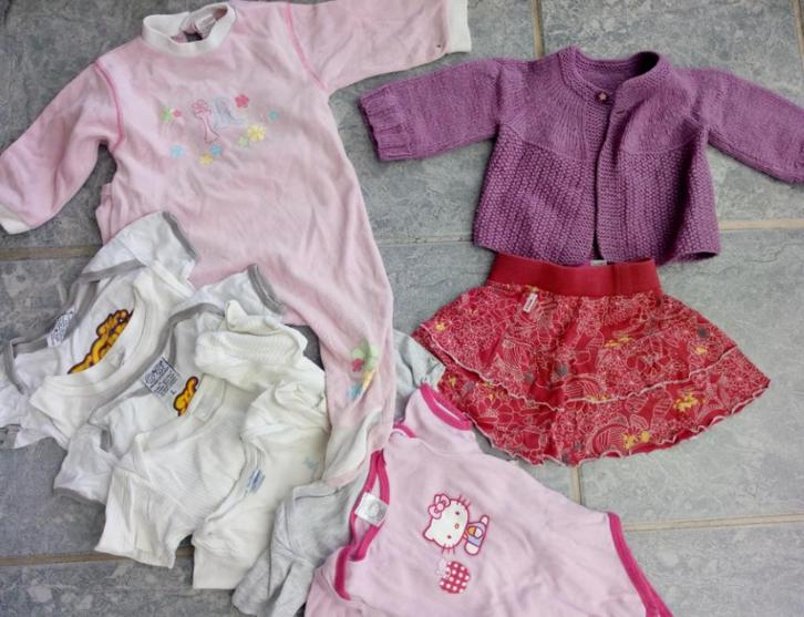 Pakket meisjeskleding 9 mnd - mt 74, Kinderen en Baby's, Babykleding | Maat 74, Ophalen