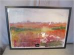 Mooi Modern Geschilderd Aquarel 'Het Platteland' - Esseling, Antiek en Kunst, Kunst | Schilderijen | Modern, Ophalen of Verzenden