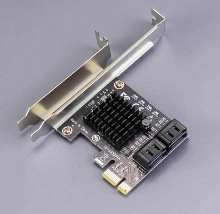 PCI-E 3.0 X1 4 poort-SATA-kaart, Computers en Software, Netwerkkaarten, Nieuw, Ophalen of Verzenden