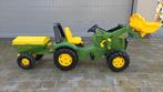 Rolly Toys John Deere 8400R tractor + strooiwagen, Enlèvement ou Envoi, Comme neuf