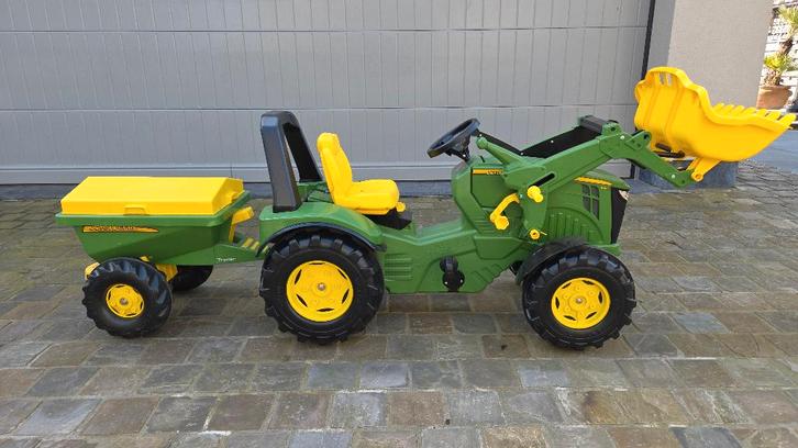 Rolly Toys John Deere 8400R tractor + strooiwagen, Enfants & Bébés, Jouets | Véhicules en jouets, Comme neuf, Enlèvement ou Envoi