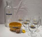 Set 6 verres ricard , carafe, pot apéritif  doseur zwevegem, Enlèvement ou Envoi, Comme neuf