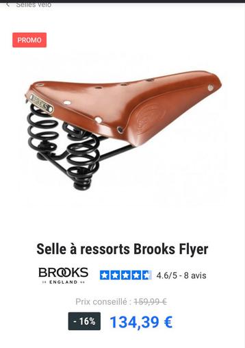 Selle de velo brooks, Enlèvement, Neuf, Brooks