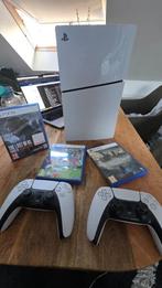 !!PLAYSTATION 5 SLIM DISC EDITION + 2 CONTROLLERS + 4 GAMES, Ophalen of Verzenden, Zo goed als nieuw, Playstation 5