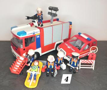  Lots de playmobil pompiers et école salle de sports gymnast beschikbaar voor biedingen