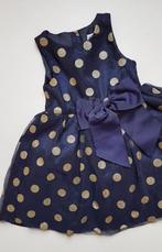 H&M - Robe de fête bleu et or - T.2-3 ans -98 cm, Fille, Utilisé, Robe ou Jupe, Enlèvement ou Envoi