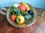 oude koperen fruitschaal + nepfruit, Antiek en Kunst, Ophalen of Verzenden
