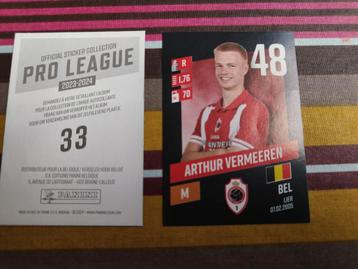 Panini pro league 2024 sticker Arthur Vermeeren 