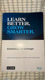 Criminologische Sociologie - Learn Better, Grow Smarter, Gelezen, Ophalen of Verzenden, Hoger Onderwijs, Stephan Parmentier, Ellen Van Damme, Laura Vanduffel