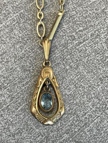 Joli pendentif Vintage + chaîne plaqué OR  beschikbaar voor biedingen