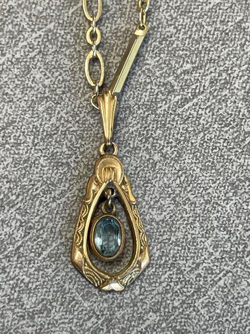 Joli pendentif Vintage + chaîne plaqué OR, Handtassen en Accessoires, Kettinghangers, Gebruikt, Goud, Goud, Overige voorstellingen