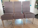 6 chaises de salon, Maison & Meubles, Chaises, Brun, Enlèvement, Hoge rug , zachte zitting, Tissus