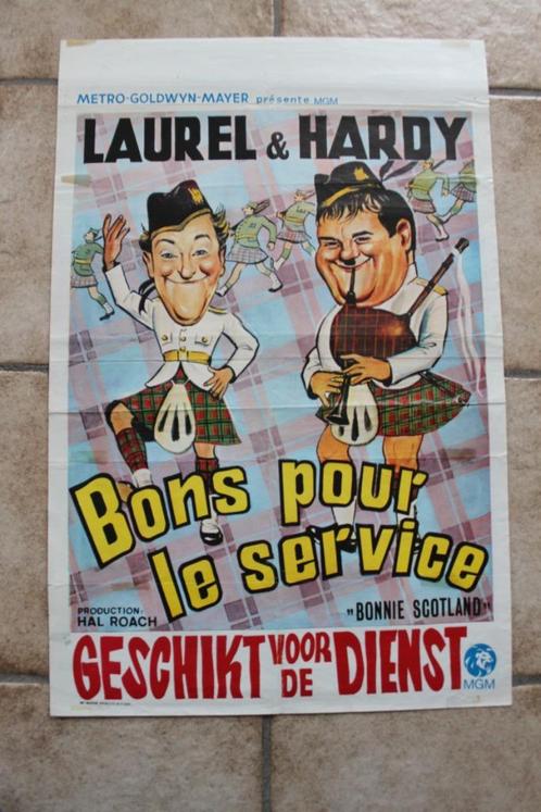 filmaffiche Laurel and Hardy Bonnie Scotland filmposter, Collections, Posters & Affiches, Utilisé, Cinéma et TV, A1 jusqu'à A3