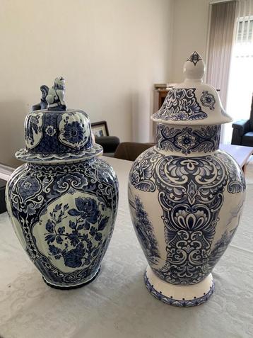 2x authentieke Delfts blauw vaas beschikbaar voor biedingen