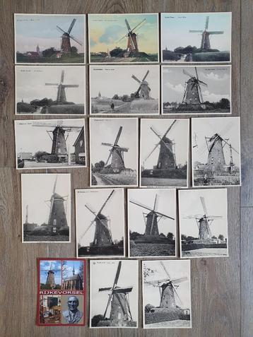 17x postkaart Rijkevorsel Molen Moulin Heruitgave VVV