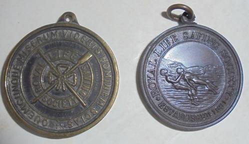 2 reddingsmedailles UK, 1928-1955 (Lifesaving Society), Verzamelen, Militaria | Algemeen, Overige soorten, Lintje, Medaille of Wings