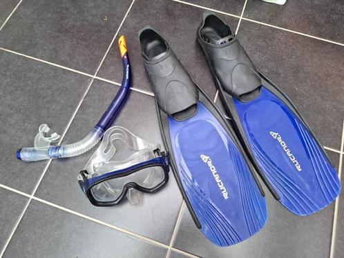 Snorkelset + vliezen / vinnen maat 40/41 - Rucanor, Watersport en Boten, Snorkelen, Gebruikt, Snorkelset, Verzenden
