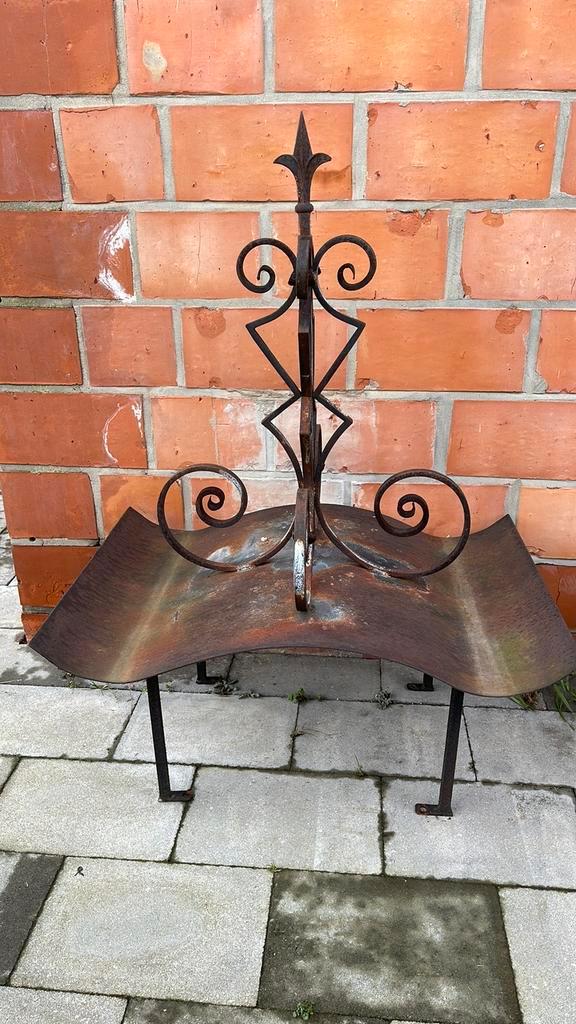 Vintage Schoorsteenkap met smeedijzer ornament, Doe-het-zelf en Bouw, Dakpannen en Dakbedekking, Gebruikt, Overige typen, Metaal
