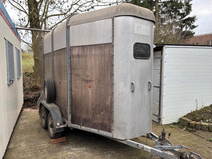 Paardentrailer, Dieren en Toebehoren, Paarden en Pony's | Trailers en Aanhangwagens, Gebruikt, 2-paards trailer, Overige materialen