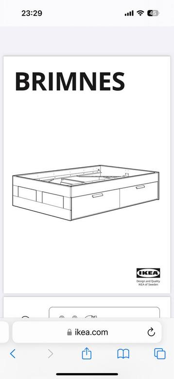 Gezocht om over te kopen schuif van brimnes 160x200 bed IKEA