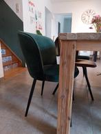 6 groene eetkamerstoelen, Huis en Inrichting, Stoelen, Ophalen, Zo goed als nieuw
