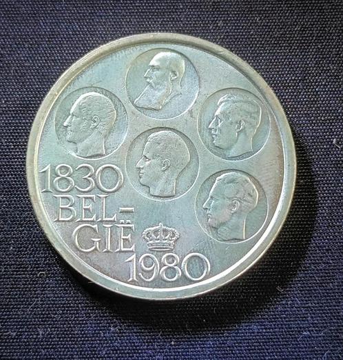 500 frank VL, 150 jaar België - Boudewijn I, Postzegels en Munten, Munten | België, Losse munt, Zilver, Zilver, Verzenden