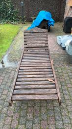 Houten zetelbed, Tuin en Terras, Ligbedden, Ophalen, Gebruikt, Hout, Verstelbaar
