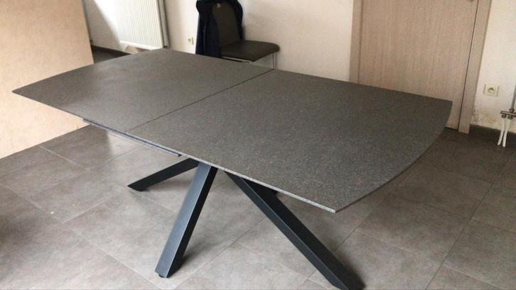 Henders & Hazel keramiek op glas Eettafel, Maison & Meubles, Tables | Tables à manger, Comme neuf, 50 à 100 cm, Cinq personnes ou plus