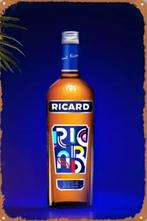 Reclamebord vintage Ricard fles - mancave poolhouse nieuw, Verzamelen, Ophalen of Verzenden, Nieuw, Reclamebord