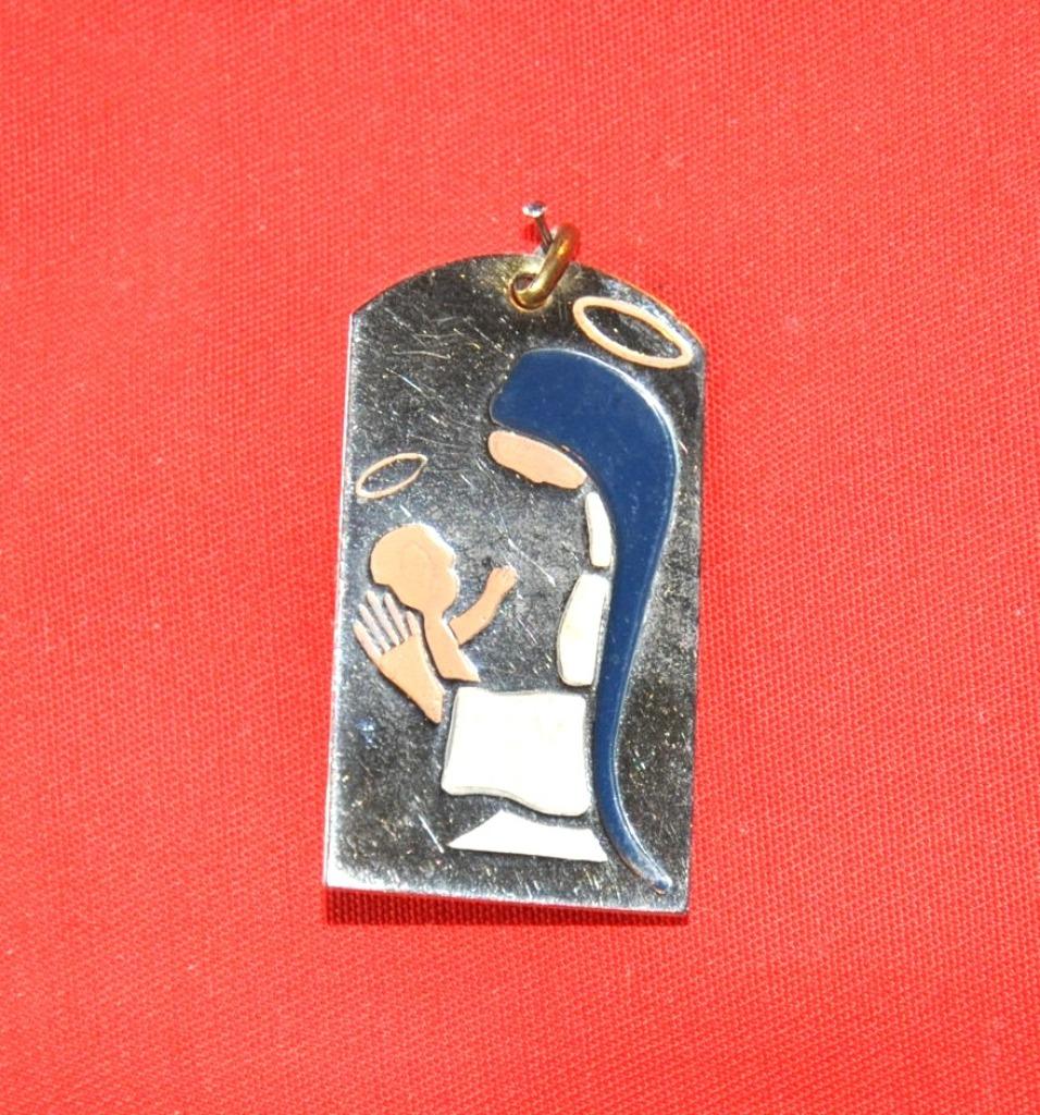 medaille religieuse vierge a l'enfant moderne (x2015), Enlèvement ou Envoi, Utilisé, Bijoux, Christianisme | Catholique