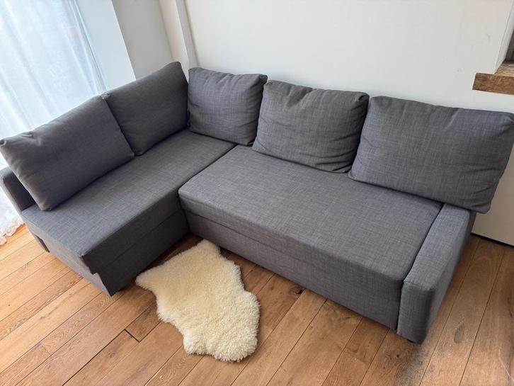 Canapé-lit d'angle gris foncé, Maison & Meubles, Canapés | Salons, Comme neuf, Banc d'angle, Quatre personnes ou plus, 200 à 250 cm