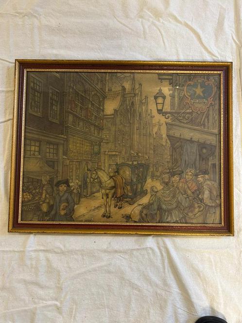 Anton Pieck pentekeningen, Antiek en Kunst, Kunst | Schilderijen | Klassiek, Ophalen