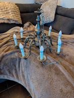 Metalen kroonluchter met kaarsvormige LED-lampen., Antiek en Kunst, Ophalen