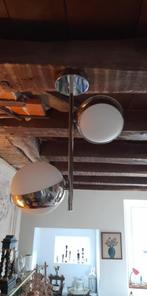 Vintage lamp  Gino Sarfatti 1970 stijl, Gebruikt, 50 tot 75 cm, Ophalen of Verzenden, Glas