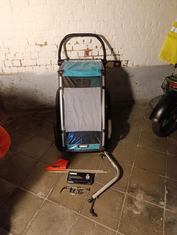 Fietskar Thule Chariot Lite 1 + baby supporter + winterzak, Fietsen en Brommers, Fietsaccessoires | Aanhangwagens en Karren, Ophalen of Verzenden