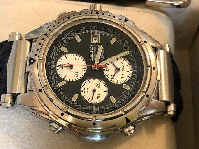 lot Seiko chronograph, Bijoux, Sacs & Beauté, Montres de sport, Comme neuf, État, Enlèvement ou Envoi