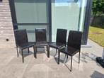 Moderne donker bruine stoelen leder, Ophalen, Zo goed als nieuw