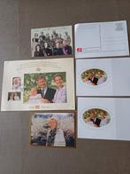 3 postkaarten en postzegels koninklijke familie, Verzamelen, Ophalen of Verzenden, Zo goed als nieuw