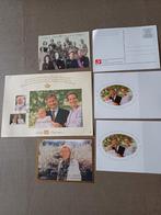 3 cartes postales et timbres famille royale, Comme neuf, Enlèvement ou Envoi