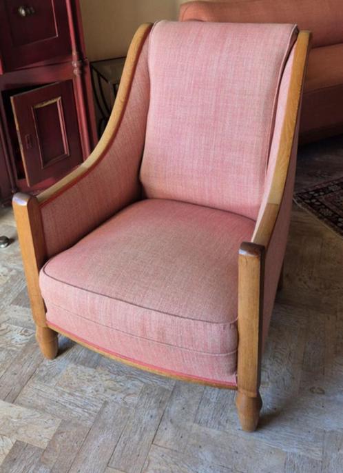 Een paar beukenhouten fauteuils uit de 20e eeuw, Antiek en Kunst, Antiek | Meubels | Stoelen en Sofa's, Ophalen