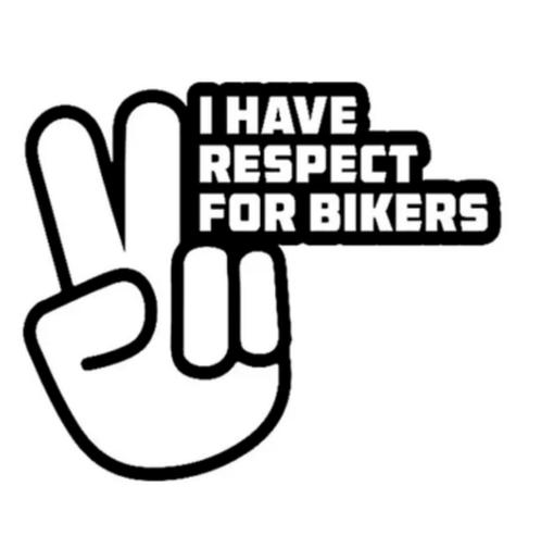 Respect For Bikers STICKER 2, Auto diversen, Tuning en Styling, Ophalen of Verzenden