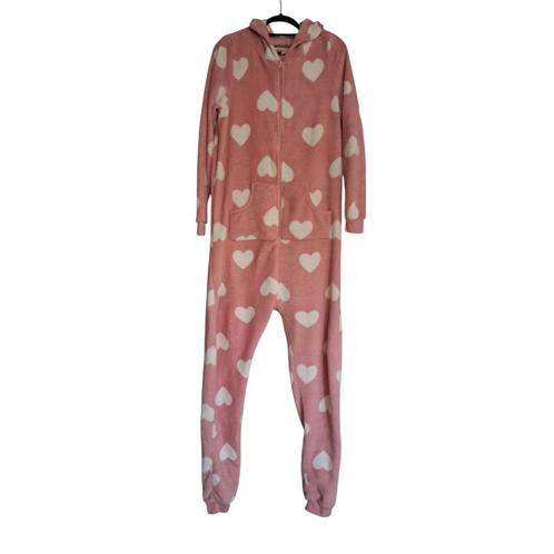 Onesie lichtroze wit XL, Kleding | Dames, Homewear, Zo goed als nieuw, Maat 46/48 (XL) of groter, Roze, Verzenden
