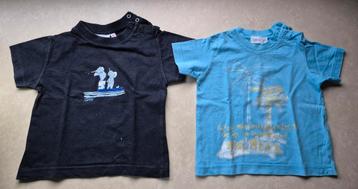 Donker- en lichtblauw T-shirt van Esprit & Mexx - Maat 68 beschikbaar voor biedingen