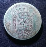 2 frank VL 1887 (zeldzamer) - Leopold II, Verzenden, Zilver, Losse munt, Zilver