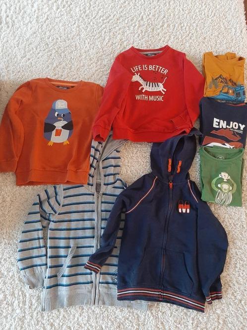 set 4 truien en 3 longsleeves maat 122 pinguïn, zebra, aap,, Kinderen en Baby's, Kinderkleding | Maat 122, Gebruikt, Ophalen