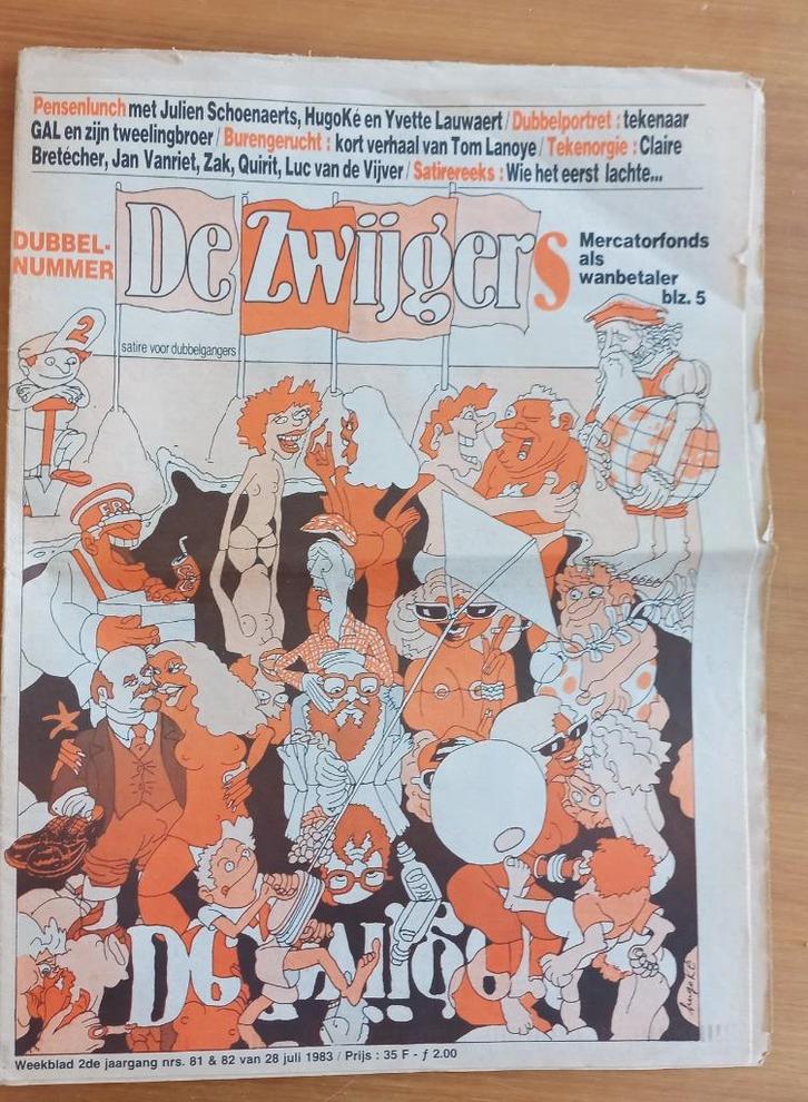 De Zwijger 1983 Hugoké Jan Vanriet Tom Lanoye Schoenaerts, Boeken, Kunst en Cultuur | Beeldend, Ophalen of Verzenden